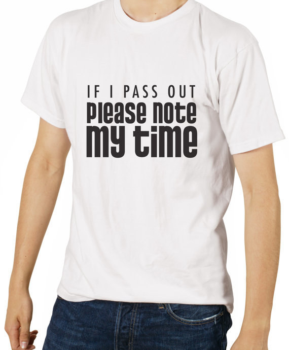 This t-shirt really wants to beat his old Fran time.