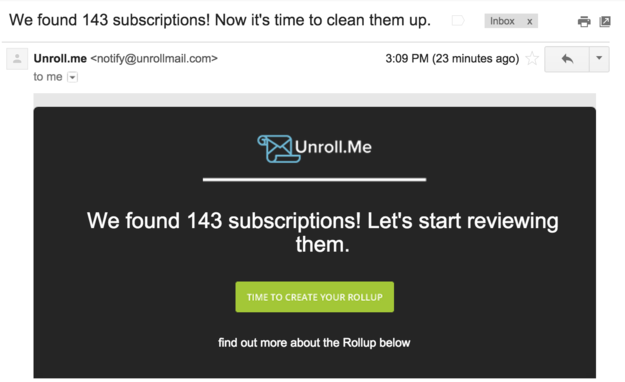 Unsubscribe from all of the email newsletters.