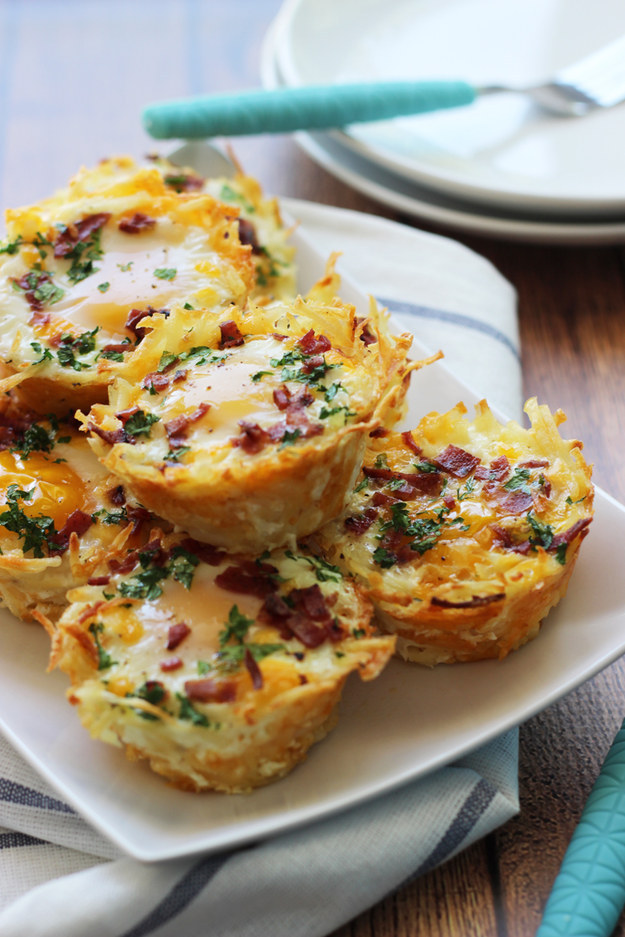 Hash Brown Egg Nests With Avocado