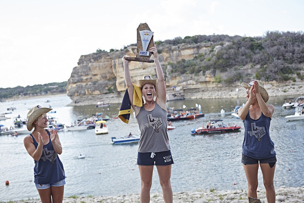 In 2014 she became the first woman to win the Red Bull Cliff Diving World Series, the world’s only professional cliff diving competition.