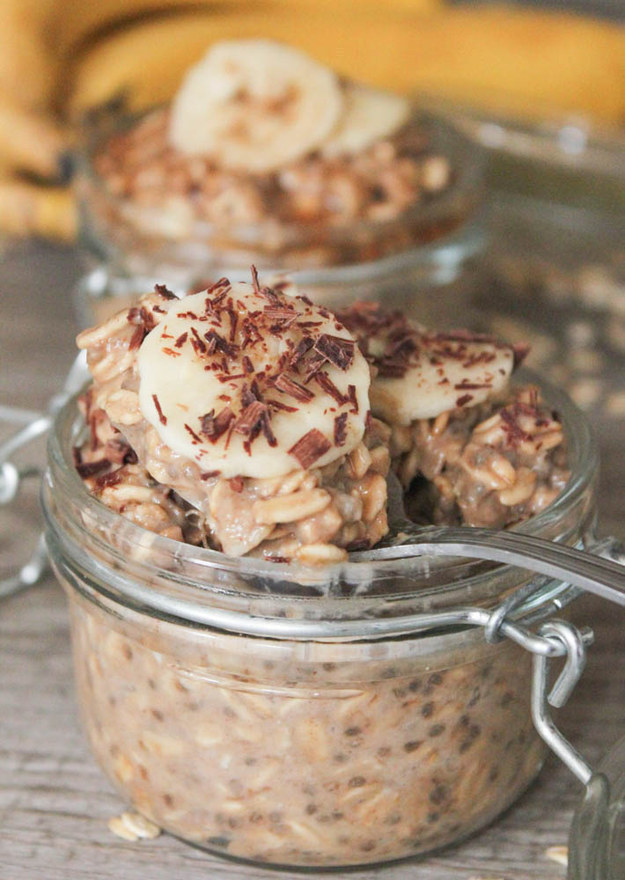 Peanut Butter and Banana Overnight Oats