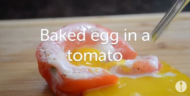 Baked Egg in a Tomato