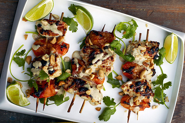 Chicken-Apricot Skewers