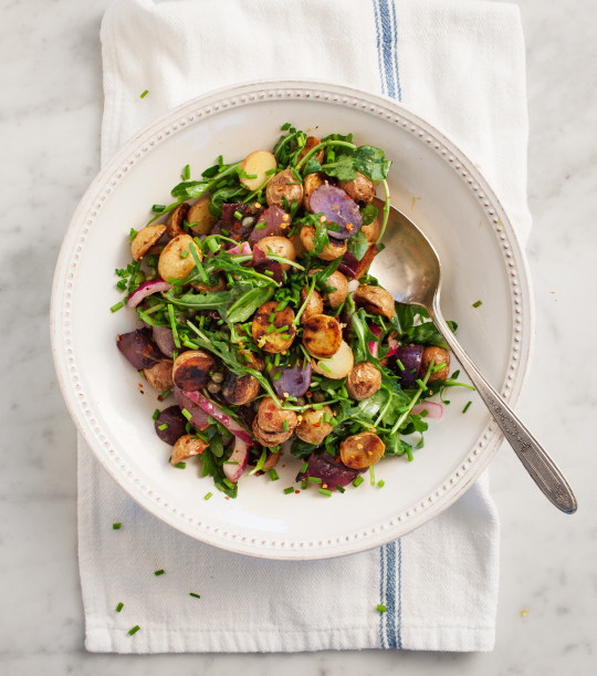 Grilled Potato and Arugula Salad