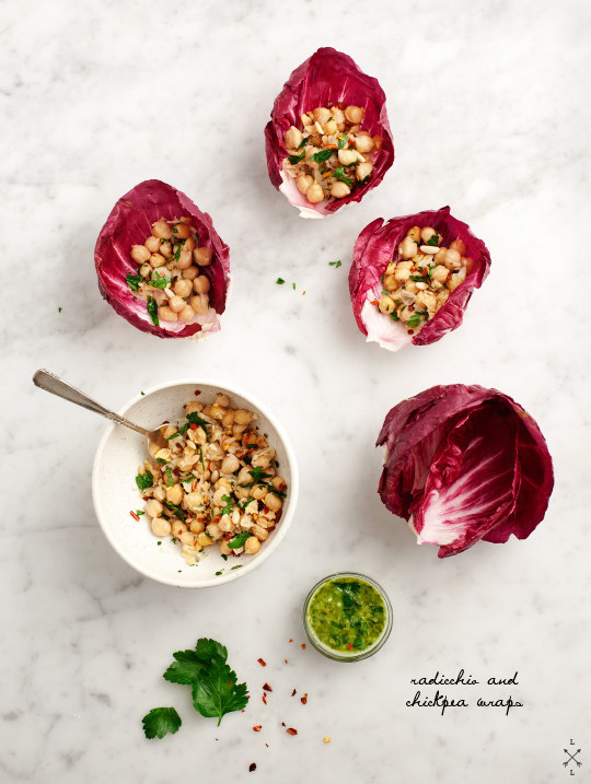 Radicchio and Chickpea Wraps