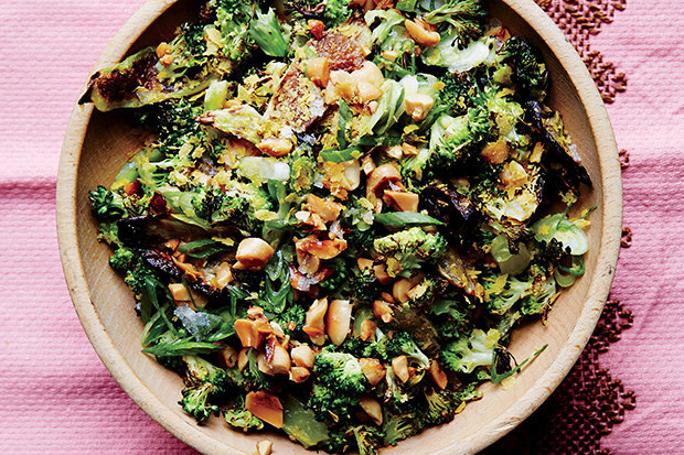 Roasted and Charred Broccoli with Peanuts