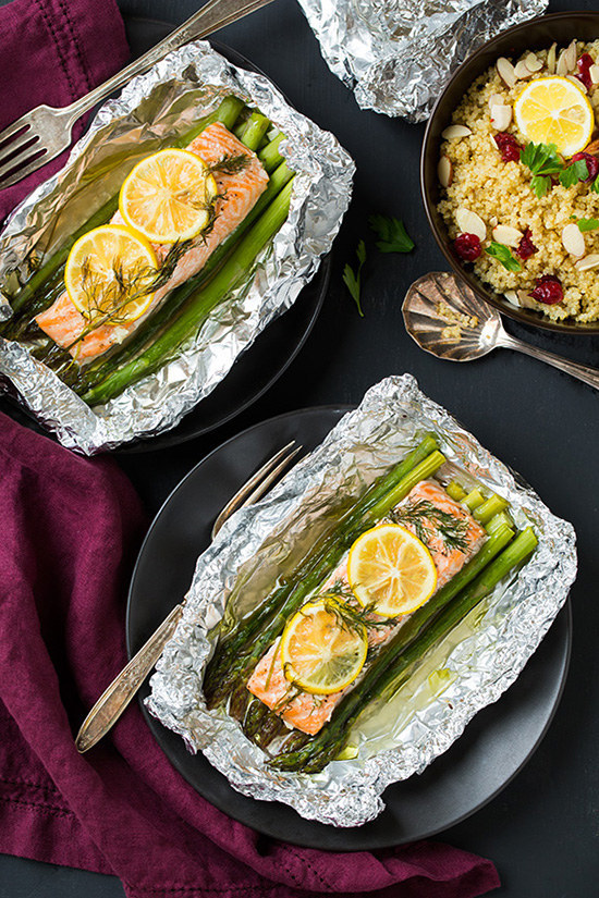 Salmon and Asparagus in Foil