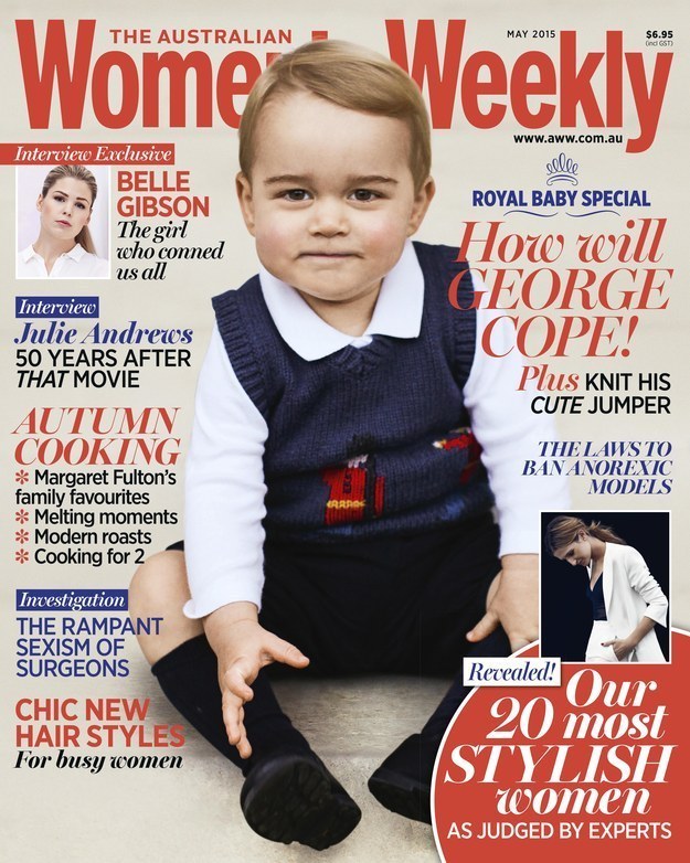 The May issue of Australian Women's Weekly is on sale now. Buy it, at least for the eight pages of really cute photos of Prince George.