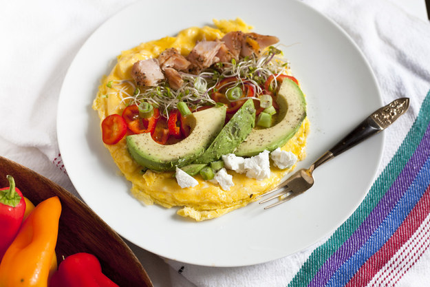 Avocado and Salmon Omelette
