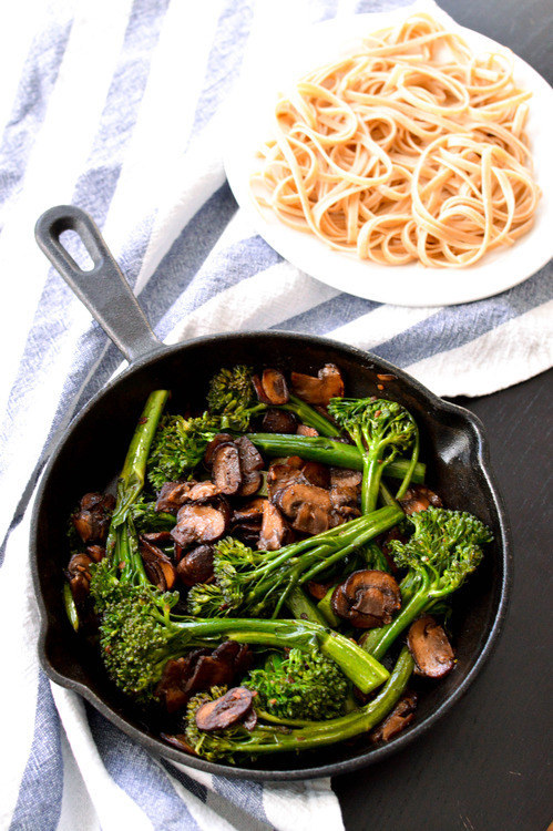 Broccolini Mushroom Stir-Fry