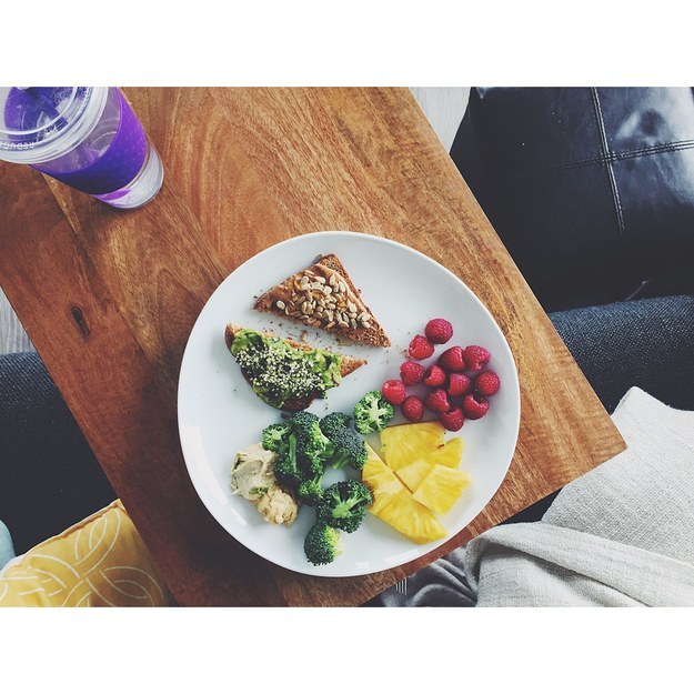 Fruit, Veggies, and Sprouted Toast