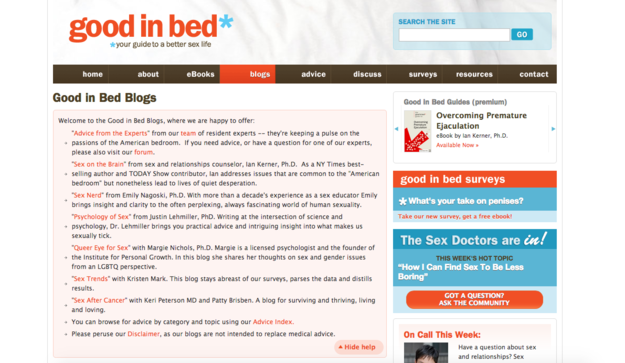 Good in Bed blogs