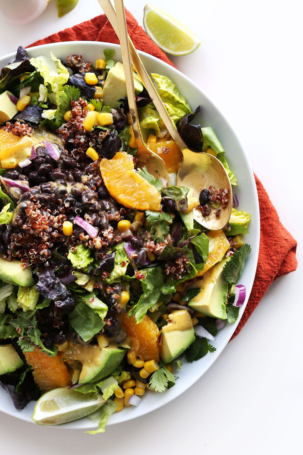 Mexican Quinoa Salad With Orange Lime Dressing