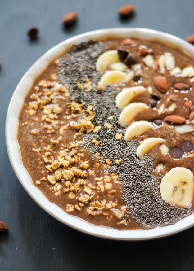 Mocha Banana Protein Smoothie Bowl