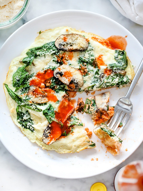 Spinach and Mushroom Egg White Frittata