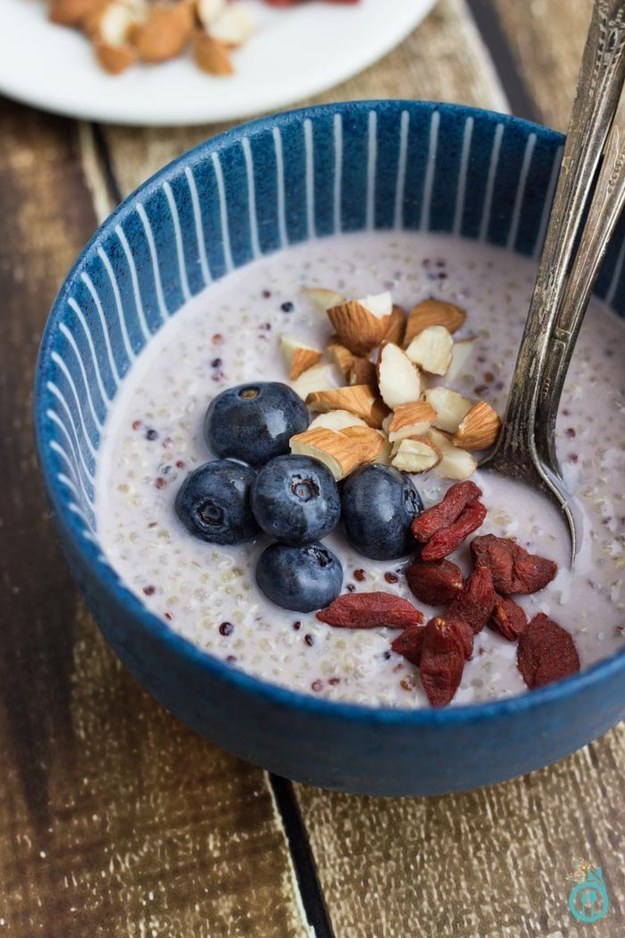 Strawberry Infused Quinoa Breakfast Bowl