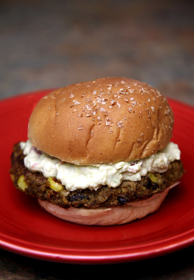 Sweet Potato Burger with Creamy Avocado