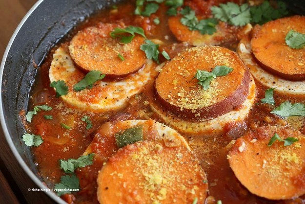 Vegan Shakshuka With Sweet Potatoes and Tofu