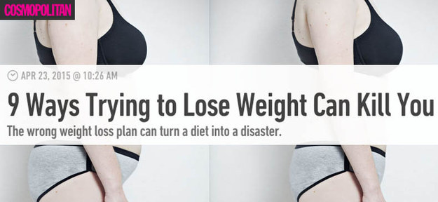 Better eat something before you lose weight and die, duh