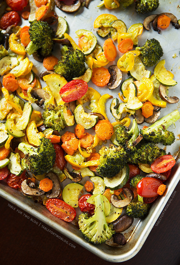 Roast some veggies to use in all of your meals throughout the week.