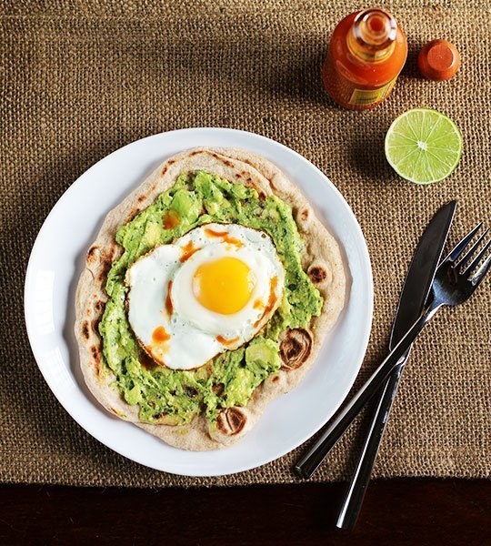 This avocado and egg "pizza" breakfast.