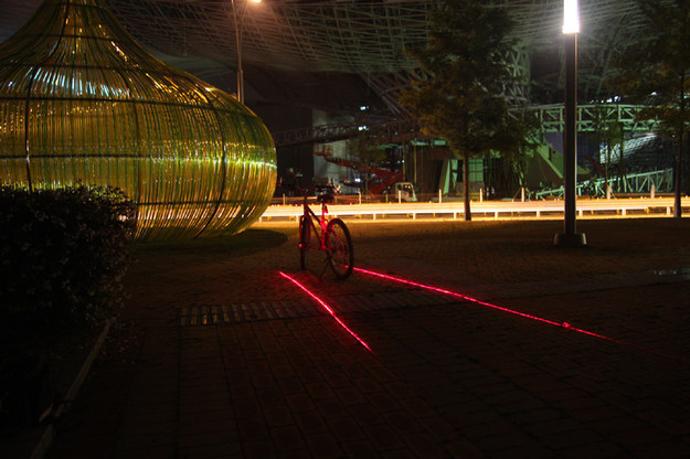 This light that projects a bike lane onto the road ($40)