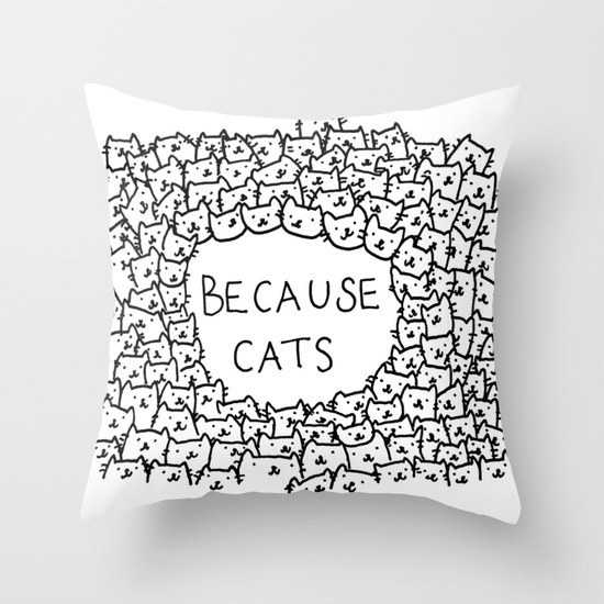 This pillow, because ALL INTROVERTS LOVE CATS, don't you know?