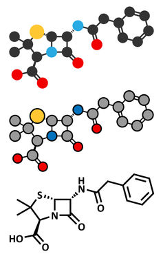 Image: Chemical structure of penicillin.